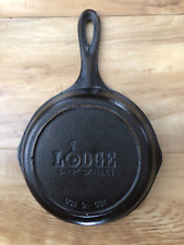 Vintage Lodge 6.5” Cast Iron Skillet USA-D1-3SK Restored 3-Notch Heat Ring picture