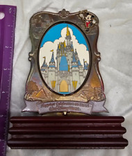 Disney WDW CINDERELLA'S Double Sided Castle Spinner w stand JUMBO PIN LE 1500 picture