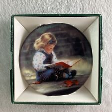 QUIET TIME Miniature Mini Plate Donald Zolan  1993 Pemberton & Oakes Reading picture