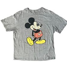 Mickey Mouse  T-shirt Disney Classic Short Sleeve Disneyland Gray Plus Size 2XL picture