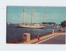 Postcard Several Large Yachts Newport Harbor California USA picture