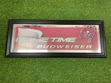 Vintage Tampa Bay Buccaneers Budweiser Beer Sign NFL Game Time Headwest Mirror picture