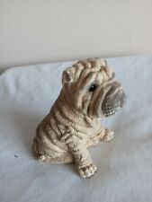 Small Brown Shar Pei Dog Animal Figurine picture