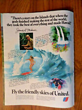 1979 United Air Lines Ad James Michener There's A Story on the Islands Hawaii picture