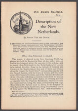 Old South Leaflets #69 Description of the New Netherlands 1655 booklet 1880s picture