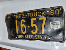 1960 Nebraska License Plate - 16 County picture
