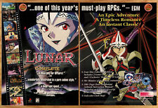 LUNAR Silver Star Story Complete RPG- 2 Page Video Game Print Ad Poster Art 1999 picture