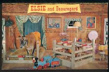 Borden Elsie the Cow and Beauregard in Person Vintage Roadside Postcard RS picture