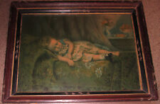 Antique Victorian Chromolithography of A Sleeping Child – By George Stinson picture