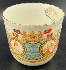 KING EDWARD VII QUEEN ALEXANDRA CORONATION 1902 MUSTACHE CUP picture
