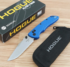 Hogue Deka ABLE Folding Knife 3.25 CPM MagnaCut Steel Blade Blue Polymer Handle picture