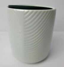 Wavy Starbucks Mint Green Ribbed Pearlescent Ceramic Coffee Mug Tumbler 8oz  picture