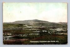 Monadnock Mountain and Keene New Hampshire Postcard c1907 3 cancels picture