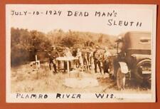 1924 Dead Man's Sleuth Flambo River Wisconsin Snap Shot B5S1 picture