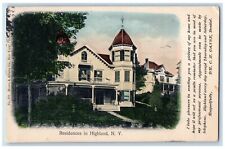 c1905 Residences In Highland New York NY, Dentist Posted Antique Postcard picture