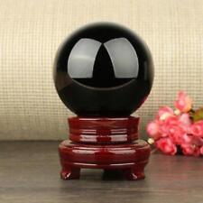 200MM+stand Natural Black Obsidian Sphere Large Crystal Ball Healing Stone picture