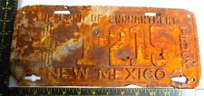 1941 New Mexico truck license plate original collectible NM garage memorabilia picture