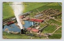 Lumbering Industry Oregon Logging Medford Mill Medco VTG OR Postcard picture