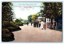 1908 Street View Beacon Park Lake Webster Massachusetts MA Antique Postcard picture