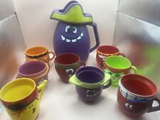 Pillsbury FUNNY FACE Set of EIGHT MUGS & GOOFY GRAPE Molded Pitcher  1969-73 #1 picture