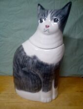 Gray Huston Tabby Cat Cookie Jar picture