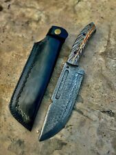 AB CUTLERY CUSTOM HANDMADE DAMASCUS HUNTING KNIFE HANDLE MADE BY RESIN SHEET picture