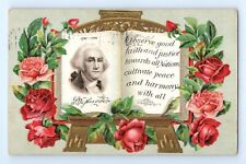 c.1911 George Washington Memorial Postcard Good Faith All Nations Patriotic picture