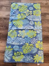 Jay Franco Vtg Retro Large Beach Towel Blue/green hibiscus floral tropical 54x30 picture
