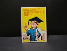 1961 Donruss Idiot Cards #8 Want To Know The Secret To Scholastic Success? picture