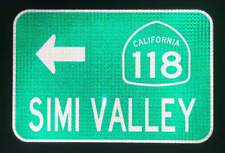 SIMI VALLEY, California Highway 118 route road sign 18