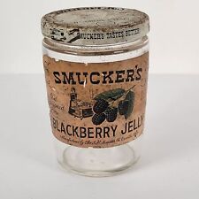 Vintage Smucker's Old Fashioned Blackberry Jelly Jar w/Lid Paper Label Armstrong picture