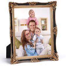 8x10 Vintage Picture Frame Black Gold Retro Ornate Antique Photo Frame 8 by 1 picture