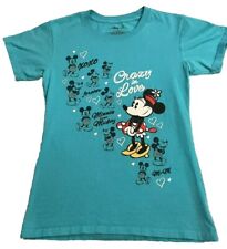 Disney Store Crazy In Love Minnie Mouse Graphic T-Shirt Size S picture