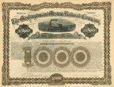 Washington and Western Railroad Co. - $1,000 - Bond - Railroad Bonds picture