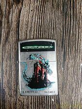 Vintage Zippo 1997 Godzilla Front Motif Limited No.0401 Silver Color Oil Lighter picture
