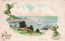 St Patrick's Day River Shannon Ireland Lovely Colors & Embossing 1914 Postcard picture