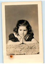 Vintage Postcard RPPC, Little Girl Posing for Portrait 2, 1940's picture