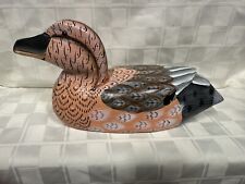 Vintage  Wooden Duck Hand Painted  (10inch) picture