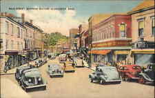 Gloucester Massachusetts MA Main St. c1940s Linen Postcard picture