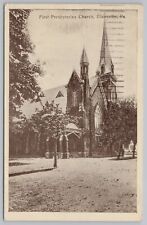 Blairsville Pennsylvania~First Presbyterian Church-Street View~Vintage Postcard picture