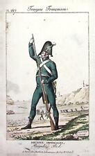 Engraving Troupes French N°187 Customs Imperial Brigade With Pied picture