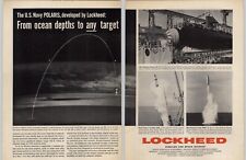 1959 Lockheed Missiles & Space Division Vintage Ad Polaris Missile Demo Art picture