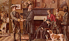 Gilbert Gaul Leaving Home Confederate Paintings Civil War Art, Vtg Postcard picture