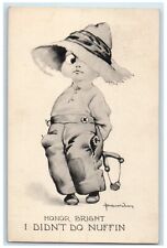 c1910's Little Boy Honor Bright I Didn't Do Nuffin Wall Minneapolis MN Postcard picture