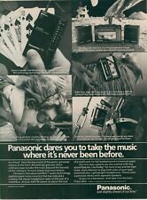 1985 Panasonic AM/FM Stereo Cassette Recorder Headphones Go Places Ad SI19 picture