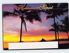 Postcard Hawaiian sunset Chinamans Hat Hawaii USA picture