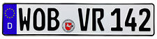 VW Wolfsburg Front German License Plate (WOB) by Z Plates with Unique Number NEW picture