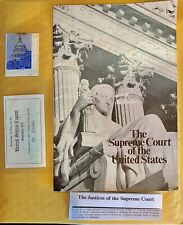 Vintage US SUPREME COURT Booklet/Capitol Ticket-June 1974.  70’s Sightseeing Map picture