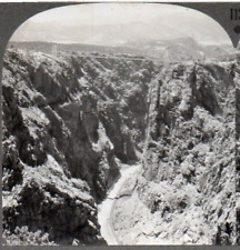 Canyon City, Colorado, World's Highest Bridge, Royal Gorge.  Stereoview Photo picture
