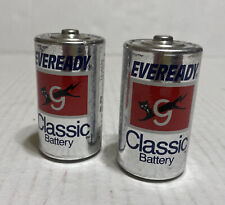 Vintage Eveready Classic Silver Cat D Batteries (2) Not Working Movie Props picture